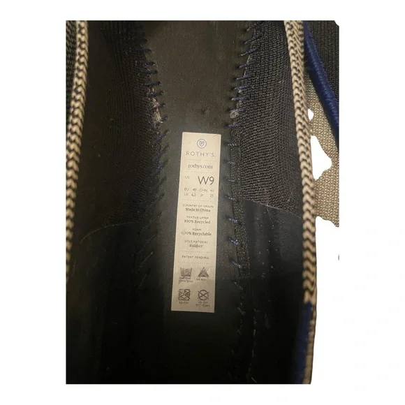 Rothy's The Flat Cloud Grey Birdseye Round Toe Ballet Size 8 - Picture 9 of 10